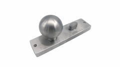 1904 SQUARE END PLATE WITH TURN & 20 KNOB Satin Chrome