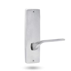 1905 SQUARE END PLATE WITH 122 RH LEVER Satin Chrome