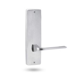 1905 SQUARE END PLATE WITH 123 LEVER Satin Chrome