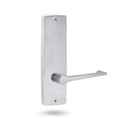 1905 SQUARE END PLATE WITH 145 LEVER Satin Chrome