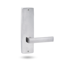 1905 SQUARE END PLATE WITH 101 LEVER Satin Chrome