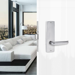 1905 SQUARE END PLATE WITH 180 LEVER Satin Chrome