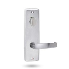 1916 SQUARE END PLATE WITH PRIVACY INDICATOR TURN & 47 LEVER Satin Chrome