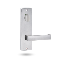 1916 INT SQUARE END PLATE W/ P.IND TURNKNOB & LEVER 111 Satin Chrome