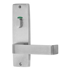 1916 SQUARE END PLATE WITH PRIVACY INDICATOR TURN & 90 LEVER Satin Chrome
