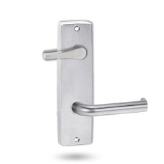 1939 SQUARE END PLATE WITH DISABLED TURN & 102 LEVER Satin Chrome