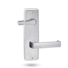 1939 SQUARE END PLATE WITH DISABLED TURN & 111 LEVER Satin Chrome
