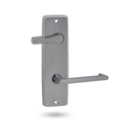 1939 SQUARE END PLATE WITH DISABLED TURN & 118 LEVER Satin Chrome