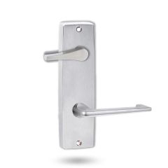 1939 SQUARE END PLATE WITH DISABLED TURN & 132 LEVER Satin Chrome
