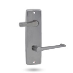 1939 SQUARE END PLATE WITH DISABLED TURN & 145 LEVER Satin Chrome