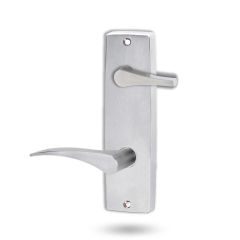 1939 SQUARE END PLATE WITH DISABLED TURN & 153 RH LEVER Satin Chrome