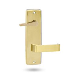 1939 SQUARE END PLATE WITH DISABLED TURN & 90 LEVER Polished Brass