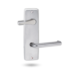 1939 SQUARE END PLATE WITH DISABLED TURN & 144 LEVER Satin Chrome