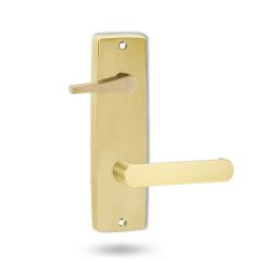 1939 SQUARE END PLATE WITH DISABLED TURN & 166 LEVER Polished Brass