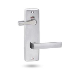 1941 SQUARE END PLATE PRIVACY IND DISABLED TURN & 101 LEVER Satin Chrome