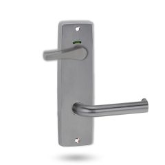 1941 SQUARE END PLATE PRIVACY IND DISABLED TURN & 104 LEVER Satin Chrome