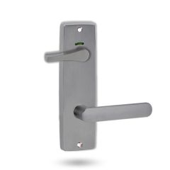 1941 SQUARE END PLATE PRIVACY IND DISABLED TURN & 106 LEVER Satin Chrome