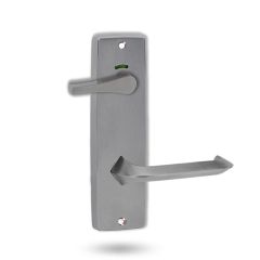 1941 SQUARE END PLATE PRIVACY IND DISABLED TURN & 116 LEVER Satin Chrome