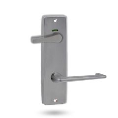 1941 SQUARE END PLATE PRIVACY IND DISABLED TURN & 132 LEVER Satin Chrome