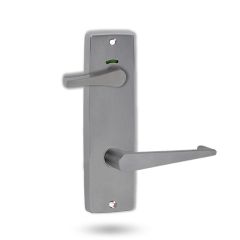 1941 SQUARE END PLATE PRIVACY IND DISABLED TURN & 133 LEVER Satin Chrome