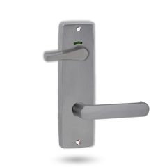 1941 SQUARE END PLATE PRIVACY IND DISABLED TURN & 166 LEVER Satin Chrome