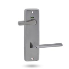 1941 SQUARE END PLATE PRIVACY IND DISABLED TURN & 178 LEVER Satin Chrome