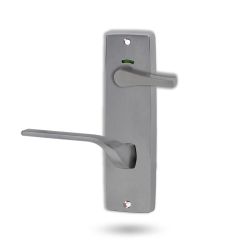 1941 SQUARE END PLATE PRIVACY IND DISABLED TURN & 122 RH LEVER Satin Chrome