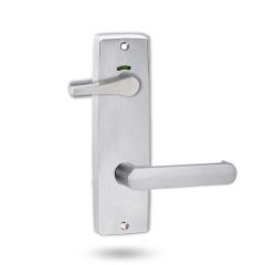 1941 SQUARE END PLATE PRIVACY IND DISABLED TURN & 166 LEVER Satin Chrome