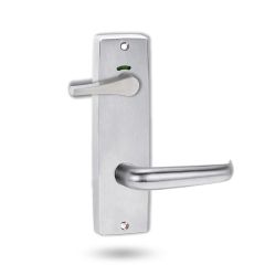 1941 SQUARE END PLATE PRIVACY IND DISABLED TURN & 180 LEVER Satin Chrome