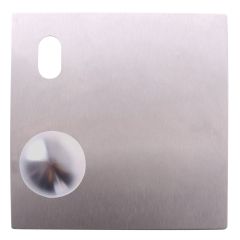 200 EXTERIOR PLATE WITH CYLINDER HOLE & 20 KNOB LH Satin Stainless