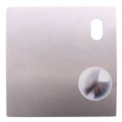 200 EXTERIOR PLATE WITH CYLINDER HOLE & 20 KNOB RH Satin Stainless