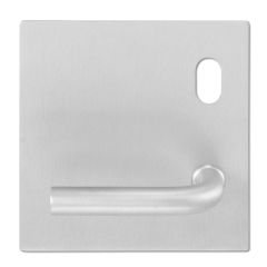 200 EXTERIOR PLATE WITH GUARDED CYL HOLE & 98 LEVER RH Satin Stainless