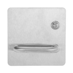 200 EXTERIOR PLATE WITH EMERGENCY TURN & 96 LEVER RH Satin Stainless