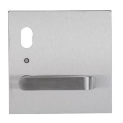 200 EXTERIOR PLATE WITH CYLINDER HOLE & LED & 59 LEVER LH Satin Stainless