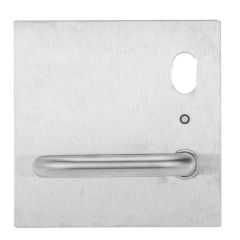 200 EXTERIOR PLATE WITH CYLINDER HOLE & LED & 96 LEVER RH Satin Stainless