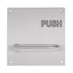201 INTERIOR PLATE PUSH OUTLINE WITH 96 LEVER LH Satin Stainless
