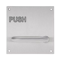 201 INTERIOR PLATE PUSH OUTLINE WITH 96 LEVER RH Satin Stainless