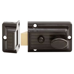 201 NIGHTLATCH BROWN BODY TP 5PIN PROJECT KEYED Chrome Plate