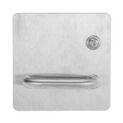 202 EXTERIOR PLATE WITH EMERGENCY TURN & 96 LEVER RH Satin Stainless
