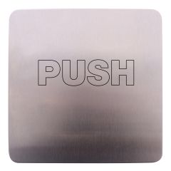 202 EXTERIOR PLATE PUSH OUTLINE Satin Stainless