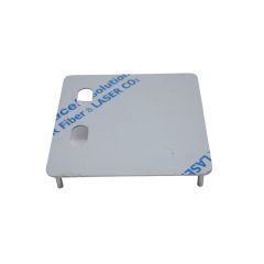 202 EXTERIOR PLATE WITH TWO CYLINDER HOLES LH Satin Stainless