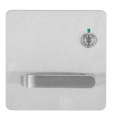 202 EXTERIOR PLATE WITH PRIVACY INDICATOR EMERGENCY TURN & 59 LEVER RH Satin Stainless