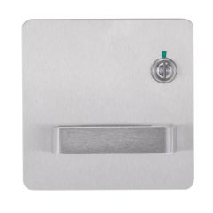 202 EXTERIOR PLATE WITH PRIVACY INDICATOR EMERGENCY TURN & 90 LEVER RH Satin Stainless