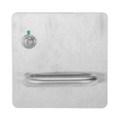 202 EXTERIOR PLATE WITH PRIVACY INDICATOR EMERGENCY TURN & 96 LEVER LH Satin Stainless