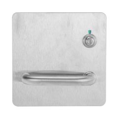 202 EXTERIOR PLATE WITH PRIVACY INDICATOR EMERGENCY TURN & 96 LEVER RH Satin Stainless