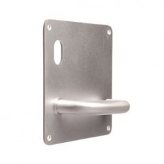 203 INTERIOR PLATE WITH CYLINDER HOLE & 96 LEVER LH Polished Stainless