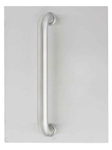 206 EXTERIOR PLATE WITH CYLINDER HOLE & P3 PULL HANDLE RH Satin Stainless