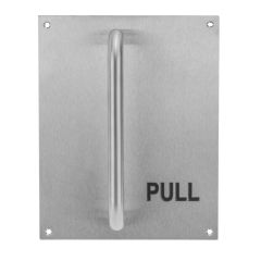 207 INTERIOR PLATE PULL FULL INFILL WITH P3 PULL HANDLE LH Satin Stainless