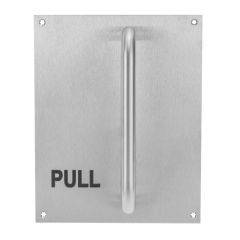 207 INTERIOR PLATE PULL FULL INFILL WITH P3 PULL HANDLE RH Satin Stainless
