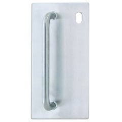208 EXTERIOR PLATE WITH CYLINDER HOLE & P4 PULL HANDLE RH Satin Stainless